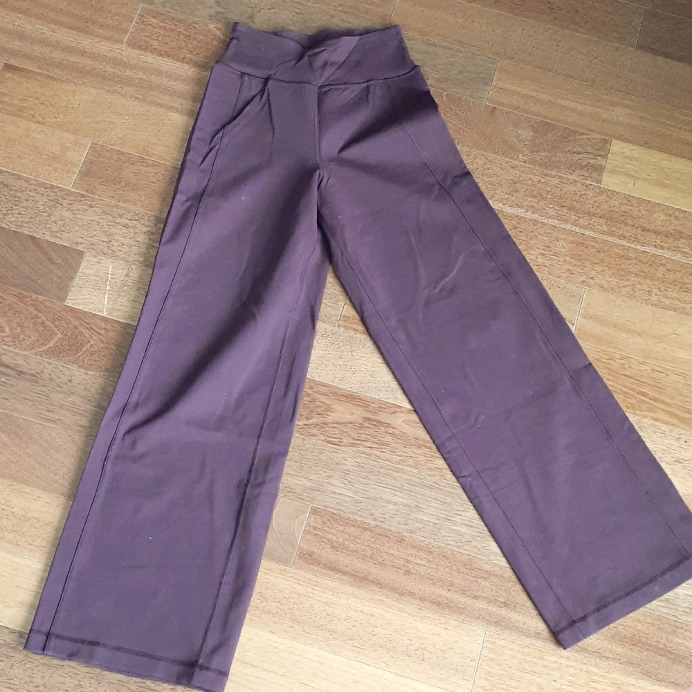 Plum Wide Leg Lululemon Yoga Pants